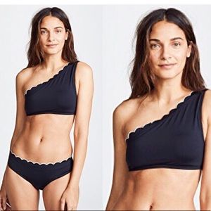 KATE SPADE Contrast Scallop Bikini NWT SMALL